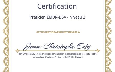 Certification Praticien EMDR-DSA - Niveau 2 - EMDR-DSA - Niveau II - Distanciel - Mars 2025-Jean-Christophe_Edy